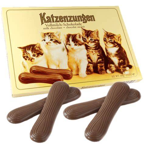 historische Verpackung Katzenzungen Schokolade