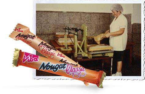 historische Viba Nougatstange und Packmaschine