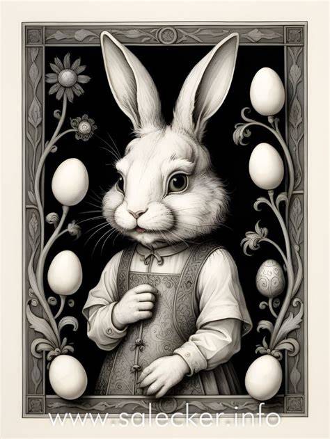 historischer Osterhase Illustration