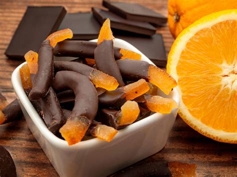 kandierte Orangenschalen in Schokolade