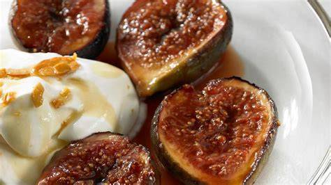 karamellisierte Feigen auf Quark