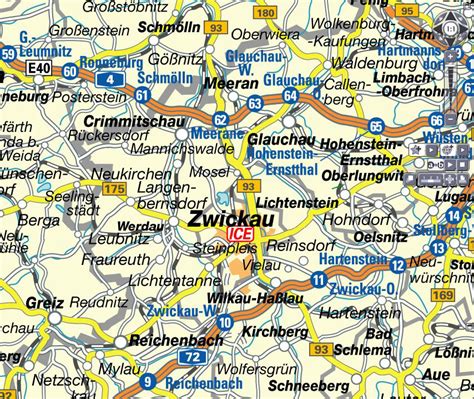 karte zwickau mit konditorei standorten