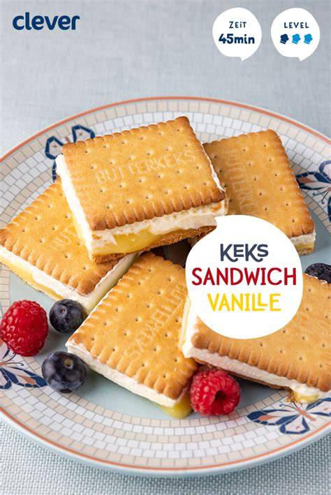 keks-sandwich mit obstfüllung