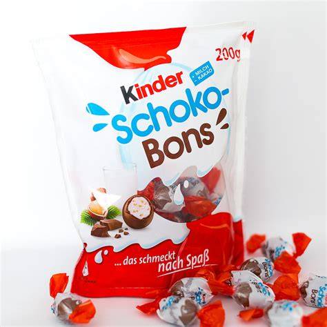 kinder Schoko-Bons Verpackung und Schoko-Kugeln