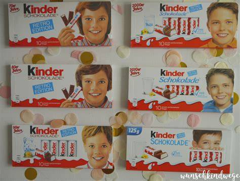 kinder Schokolade Packungsdesign über die Jahre