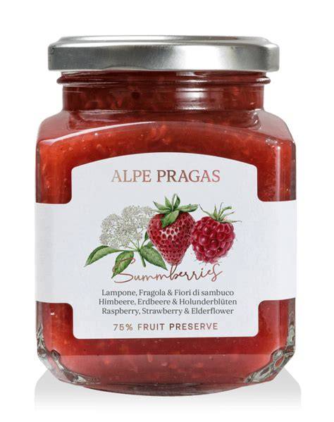 klassische Marmeladensorten: Erdbeere, Himbeere, Orangen