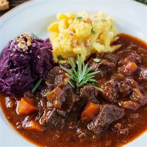 klassische beilagen festliches gulasch