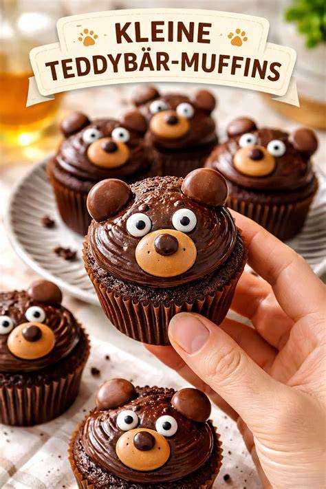 kleine Marzipan-Häschen auf Muffins