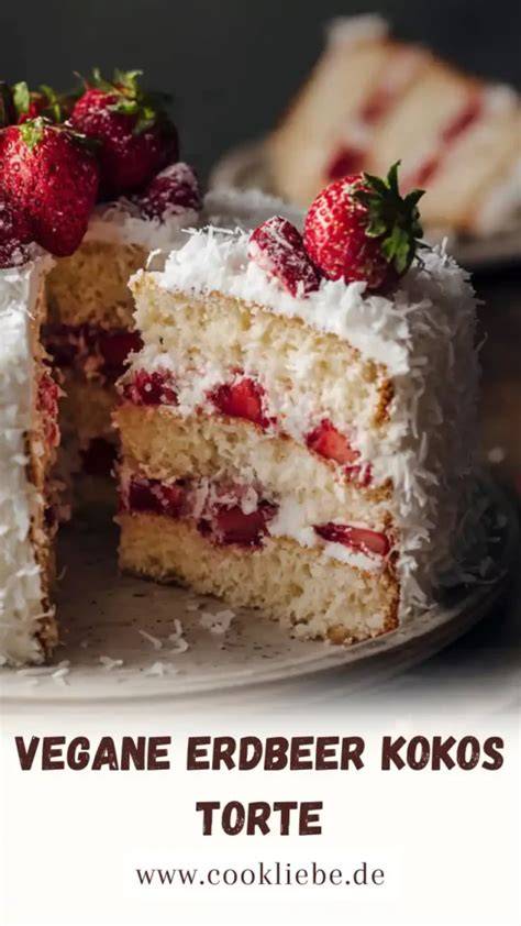 kokoskuchen, vegane Torte mit Kokos und Süßkartoffel, Dekoration
