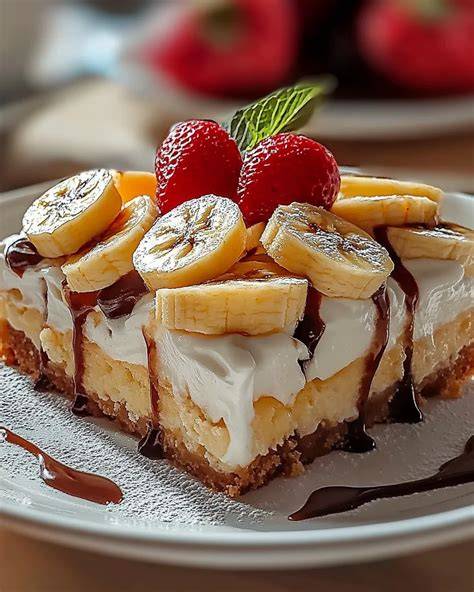 komponenten bananensplit kuchen und ihre lagen