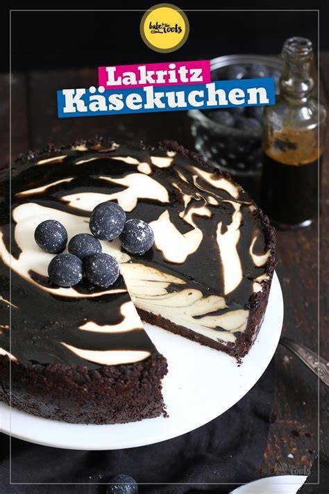 lakritz marmor käsekuchen und anschnitt