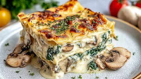 lasagne mit champignon und blumenkohl