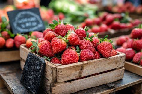 markt einkauf erdbeeren saisonal selection