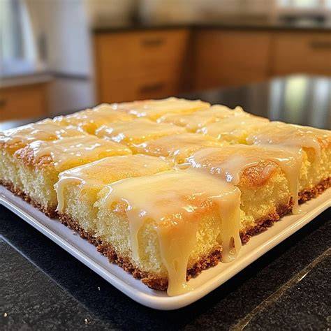 marmorierter Zitronenmelissekuchen mit Zuckerguss