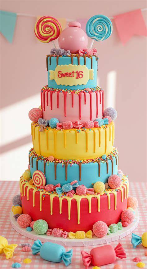 mehrstöckige Drip-Cake Torte