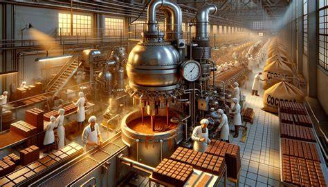 moderne Produktion von Schokolade