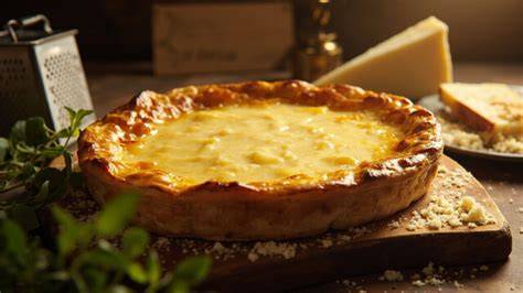 nahaufnahme einer Tarte au fromage - perfekt gegart und ohne Risse