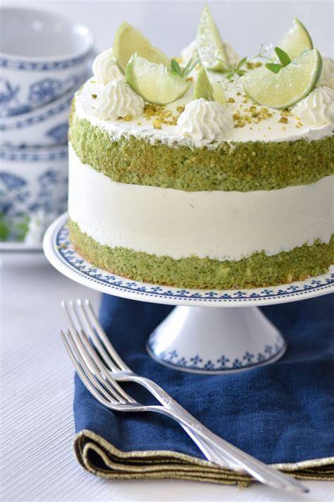 naked cake waldmeister sirup und agar agar schichten