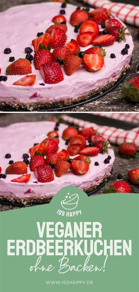 no-bake veganer erdbeerkuchen roh