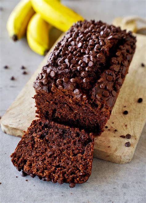 querschnitt saftiges schoko bananenbrot