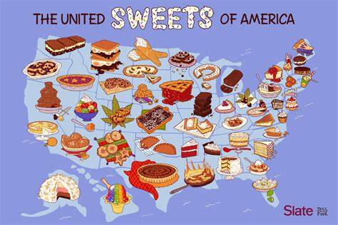regional american desserts map