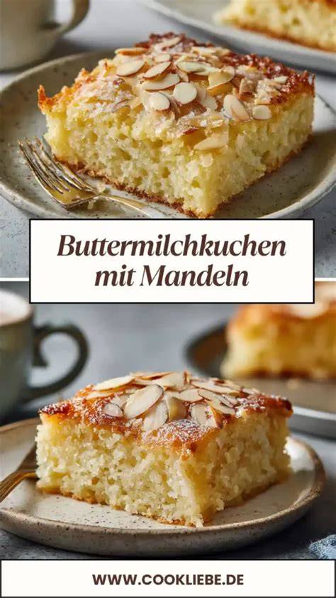 saftig lockerer buttermilchkuchen mit mandelkruste und obst