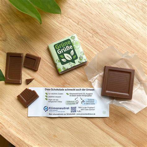 schema: nachhaltige verpackungen für dunkle schokolade - glas, papierbox, banderole, etikett