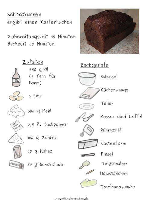 schokokuchen zutaten und zubereitung