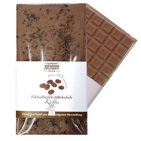 schokoladentafeln mit kaffeegeschmack in tafelform