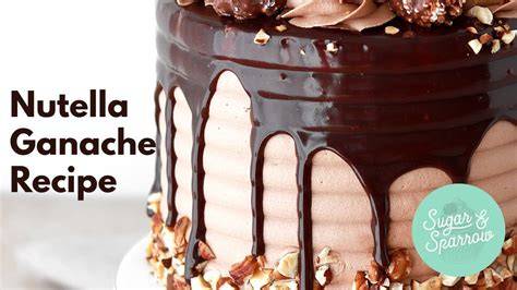 schokoladige Ganache auf Nougatschicht