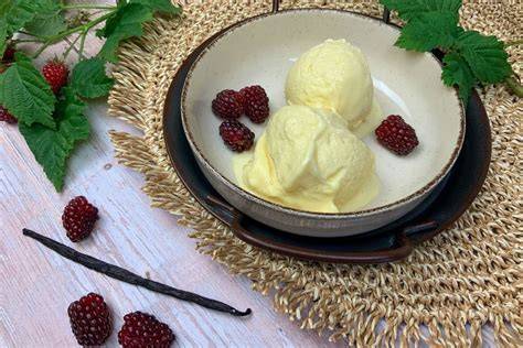serviervorschlaege vanilleeis ohne zucker: mit beeren, nuesse, heisse früchte