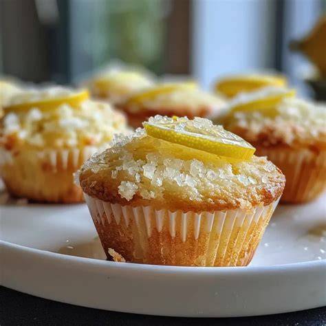 serviervorschlag zitronenmuffins mit glasur und zitronenzesten