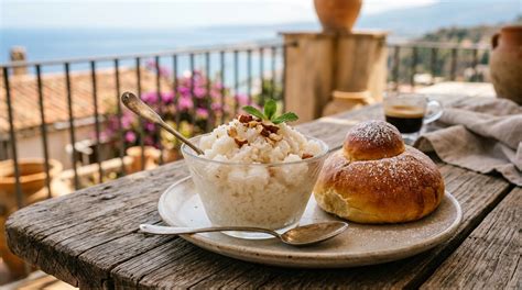 sizilianische Granita mit Brioche