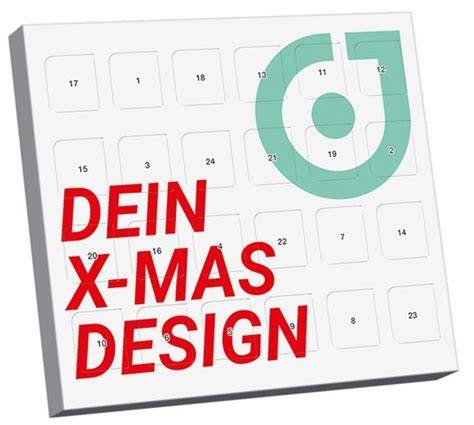 stilvoll gestalteter schokoladen-adventskalender als designobjekt