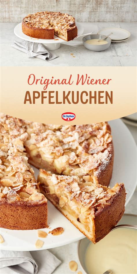 traditionell wiener apfelkuchen und handschriftliches rezept