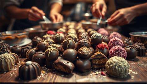 traditionelle Pralinenherstellung