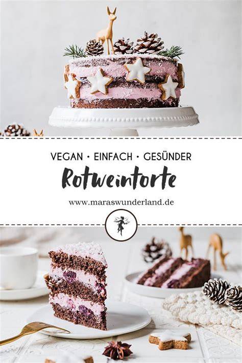 vegane Rotweintorte mit Zimtsternen