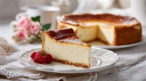 vegane käsekuchen stück auf teller