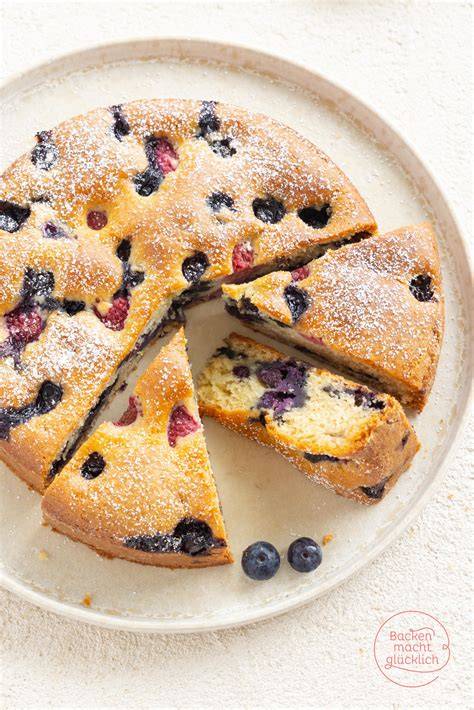 veganer beerenkuchen mit frischen beeren