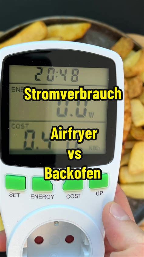 vergleich stromverbrauch airfryer vs. backofen