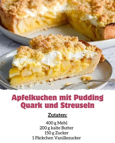 verschiedene Äpfel und Quark als Zutaten für Apfelkuchen