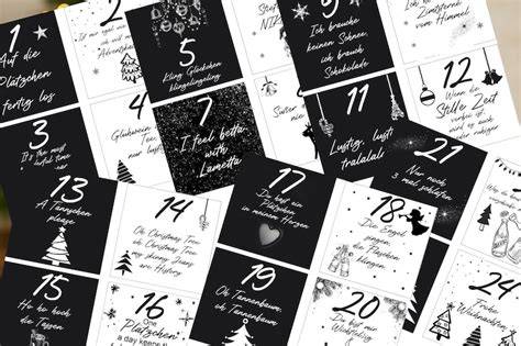 verschiedene Adventskalender-Layouts
