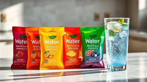 verschiedene Flavored Water-Produkte