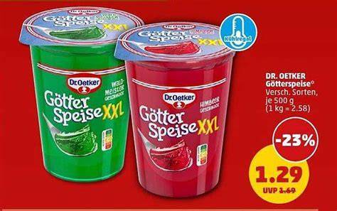 verschiedene Götterspeise-Geschmacksrichtungen