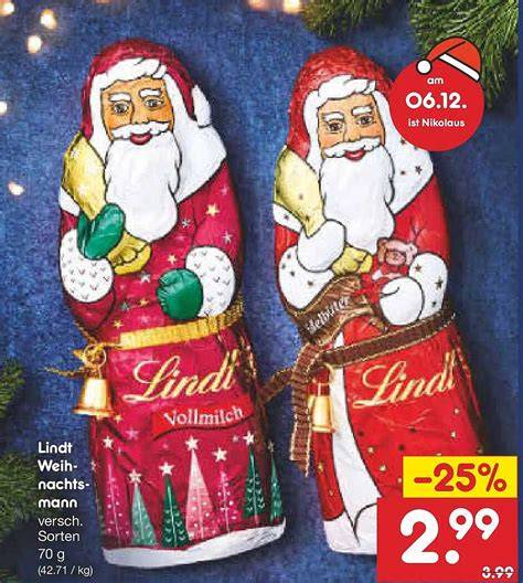 verschiedene Lindt Weihnachts-Schokoladensorten
