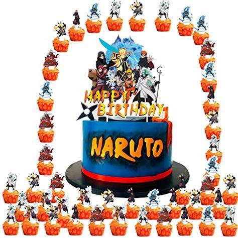 verschiedene Naruto Torten mit Deko und Figuren