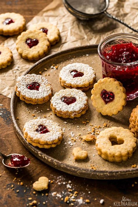 verschiedene Plätzchen ohne Ausstechen mit Marmelade