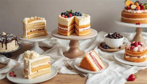 verschiedene Tortenarten mit Fondantdecke
