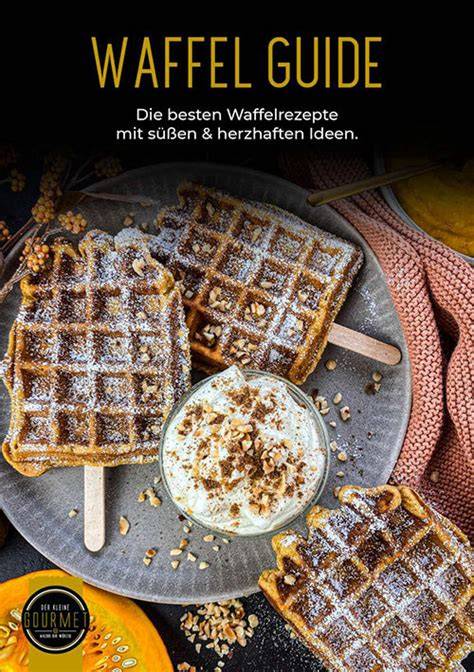 verschiedene waffelrezepte als collage