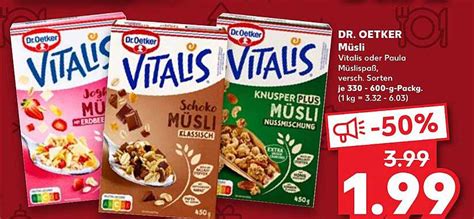 verschiedene zuckerfreie Müsli-Sorten bei Kaufland
